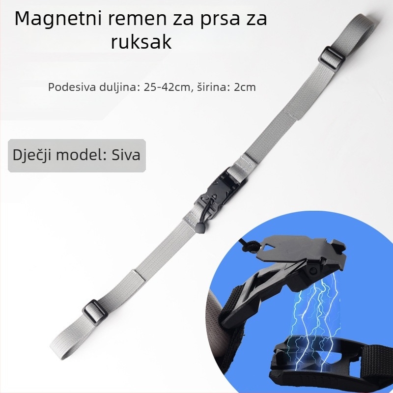 Kopča za pričvršćivanje kaiša na ruksak, protuklizni pojas, metalni materijal, jednobojni uzorak, proljeće 2024