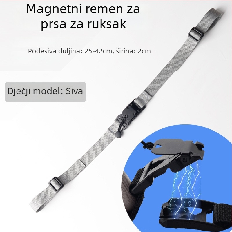 Kopča za pričvršćivanje kaiša na ruksak, protuklizni pojas, metalni materijal, jednobojni uzorak, proljeće 2024
