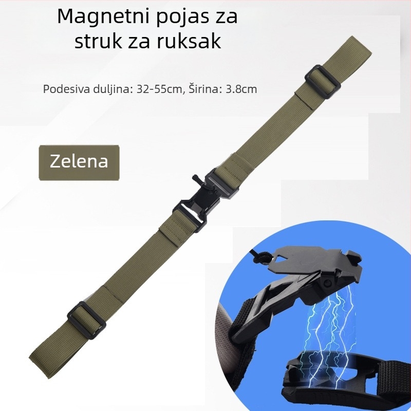 Kopča za pričvršćivanje kaiša na ruksak, protuklizni pojas, metalni materijal, jednobojni uzorak, proljeće 2024