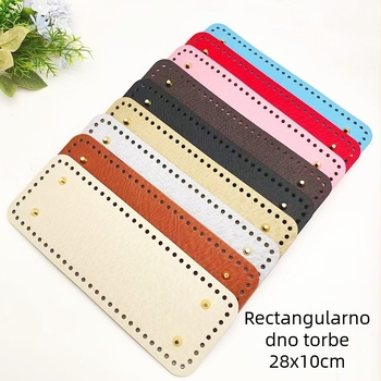 Ručni pleteni dno torbe, pravokutno, PU koža; prozračna i vodootporna