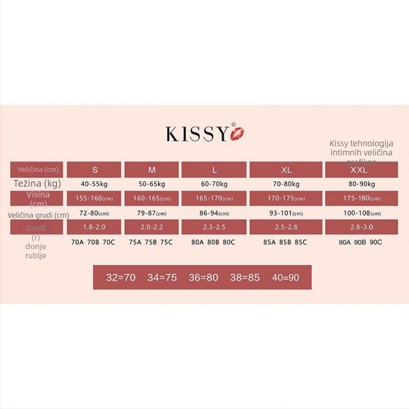 Bežični push-up set grudnjaka, 3/4 košarica, srednji oblik košarice, fiksne dvostruke naramenice, Lycra Spandex tkanina