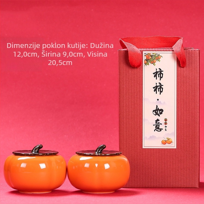 Keramički čajni set s prilagođenim logom, poklon kutija, crvena glazura, visoka temperaturna otpornost