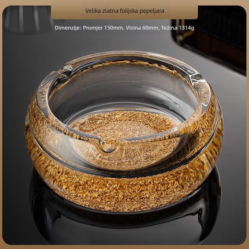 Stakleni duboki pepeljara — dekoracija i skladištenje, minimalistički do laganog luksuza, za dom, dnevni boravak, KTV, bar ili hotel.