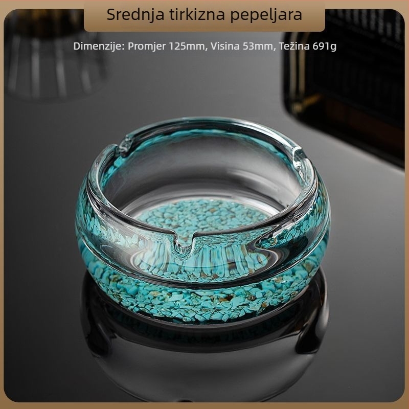 Stakleni duboki pepeljara — dekoracija i skladištenje, minimalistički do laganog luksuza, za dom, dnevni boravak, KTV, bar ili hotel.