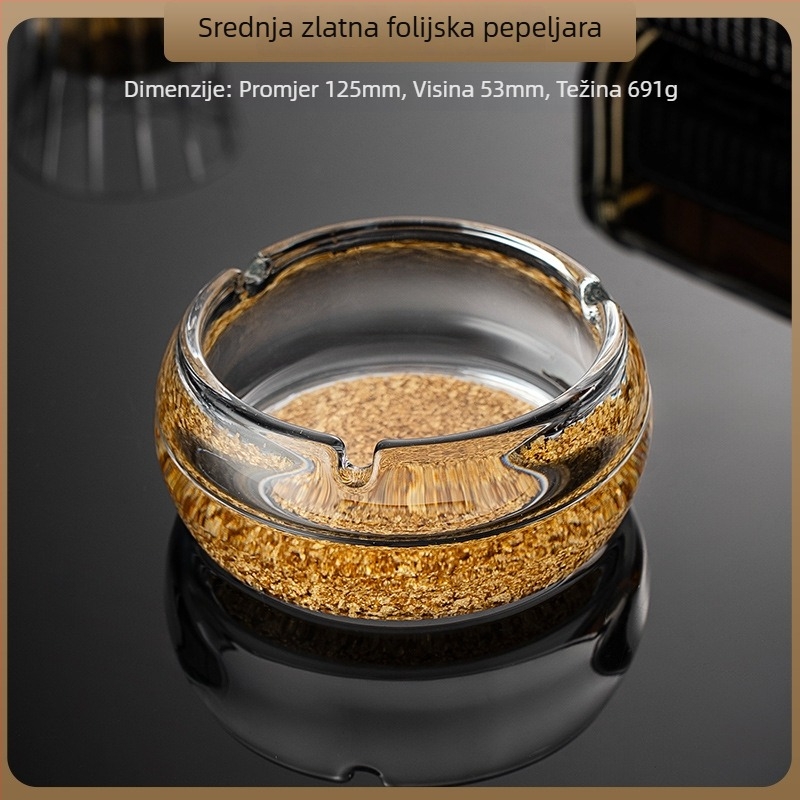 Stakleni duboki pepeljara — dekoracija i skladištenje, minimalistički do laganog luksuza, za dom, dnevni boravak, KTV, bar ili hotel.