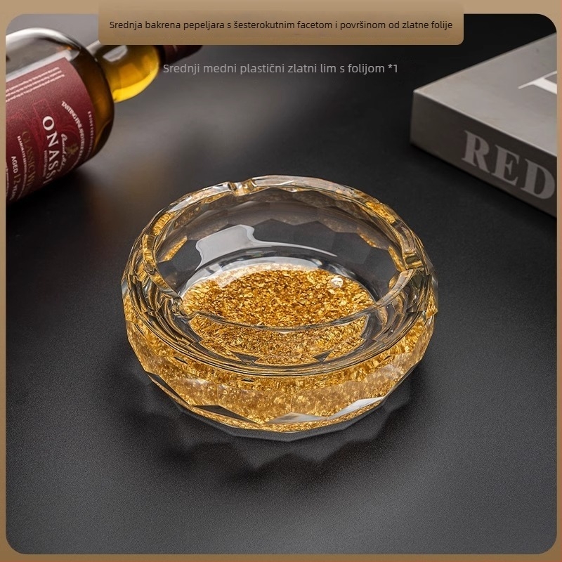 Stakleni duboki pepeljara — dekoracija i skladištenje, minimalistički do laganog luksuza, za dom, dnevni boravak, KTV, bar ili hotel.