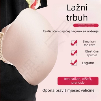Silikonski trudnički trbuh za fotografiranje – rekvizit, povećana debljina, jesen 2024, marka: Druga