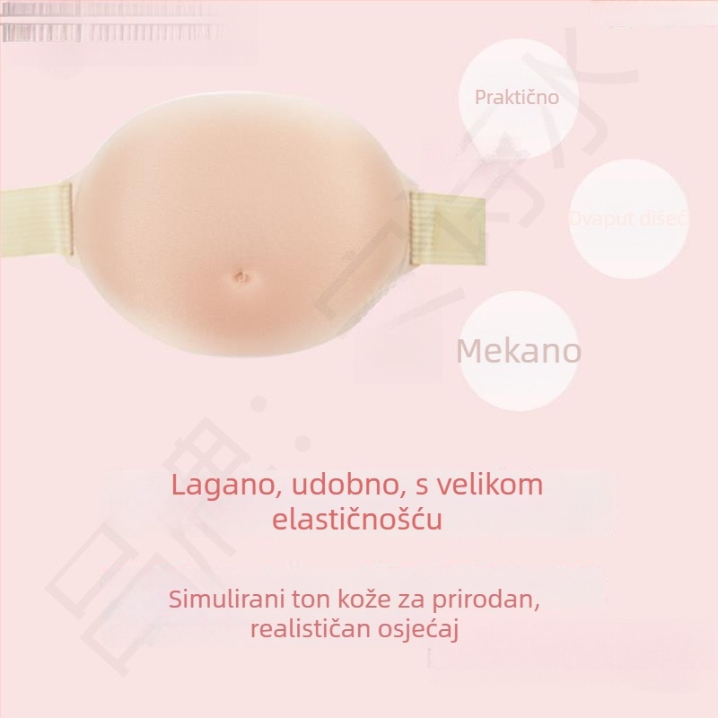 Silikonski trudnički trbuh za fotografiranje – rekvizit, povećana debljina, jesen 2024, marka: Druga