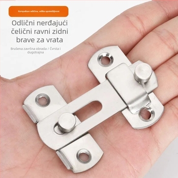 Nehrđajući čelični dverni zatvarač – Tip A, 90° brava, elektroplati završna obrada, Jinhao Hardware, moderni minimalistički dizajn za kupaonske klizne vrata
