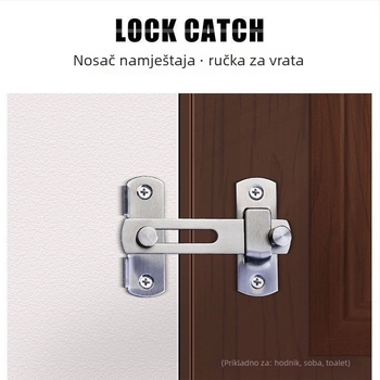 Nehrđajući čelični dverni zatvarač – Tip A, 90° brava, elektroplati završna obrada, Jinhao Hardware, moderni minimalistički dizajn za kupaonske klizne vrata