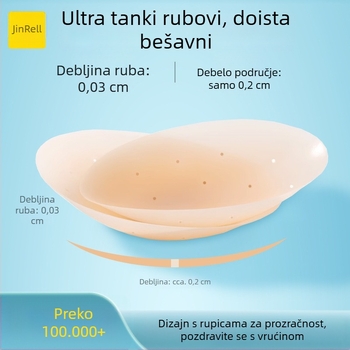 Silicijska grudna naljepnica – nevidljiva, prozračna, perforirana, s gelom za ljepilo, magnetska crna kutija za pakiranje