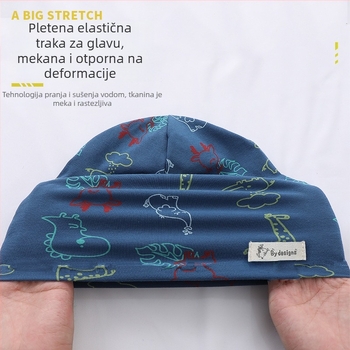 Dječji dvodijelni set od pamuka: dvostruka kapa i šal, zaštita za uši, vjetrovito i toplo za jesen/zimu