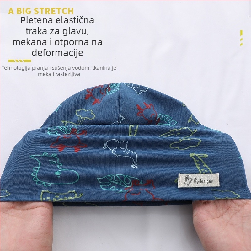 Dječji dvodijelni set od pamuka: dvostruka kapa i šal, zaštita za uši, vjetrovito i toplo za jesen/zimu