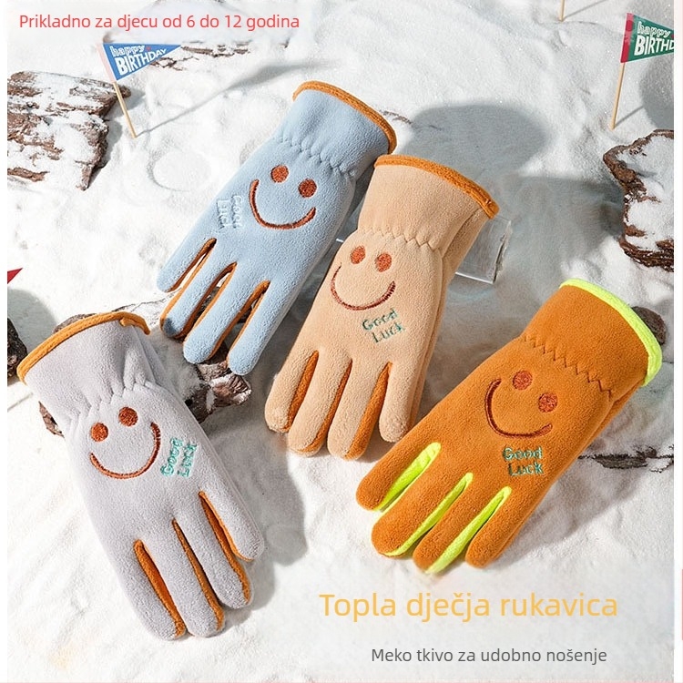 Dječje rukavice od polar fleecea za jesen-zimu, uzrast 6–12 godina, tople i vjetrootporne