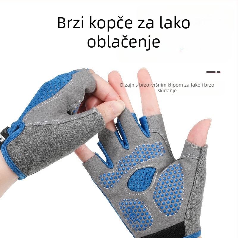 Dječje rukavice s polu prstima za sport, protivklizne, od akrilnih vlakana, unisex, za ljeto, proljeće i jesen