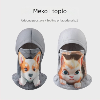 Dječja balaklava za skijanje, unisex, s fleecem uloškom, topla zaštita lica