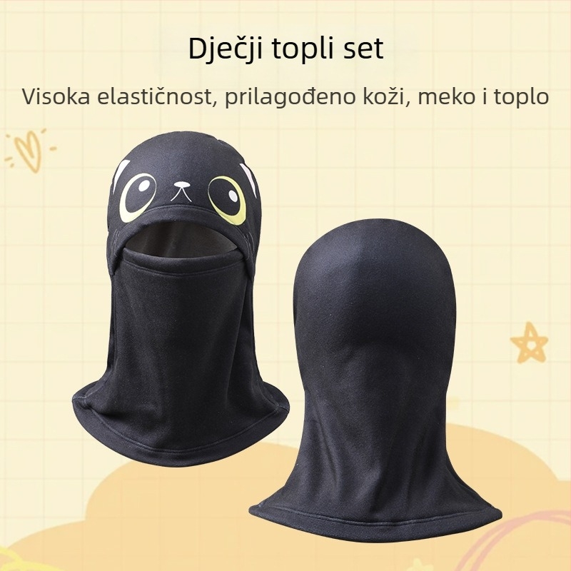 Dječja balaklava za skijanje, unisex, s fleecem uloškom, topla zaštita lica