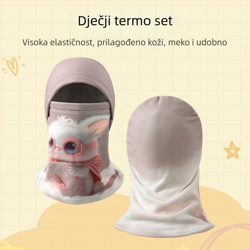 Dječja balaklava za skijanje, unisex, s fleecem uloškom, topla zaštita lica