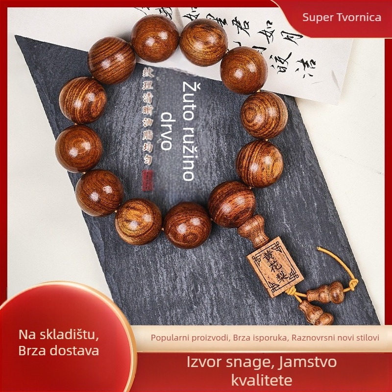 Narukvica Buddha od rosewooda – etnički stil, poklon za različite prigode
