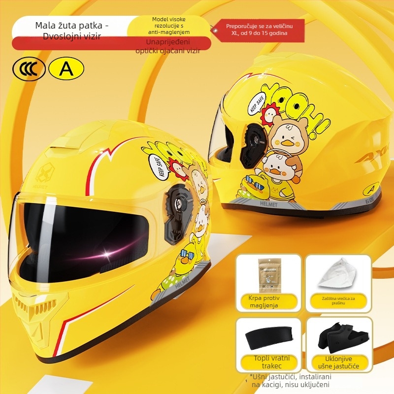 AXK dječja kaciga s punim licem, ABS materijal, za električne motocikle, GB811-2022A certifikacija i 3C kod 2023091105021233