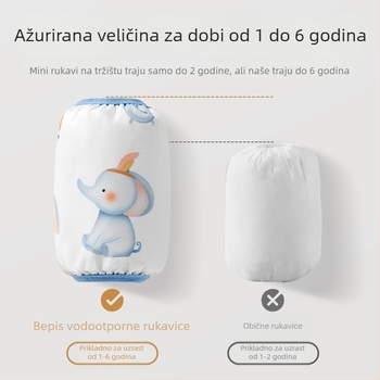 Dječje vodootporne navlake za ruke, brzo se suše, otporne na prljavštinu, cartoon uzorak, poliester, za uzrast 0–8 godina, sve sezone