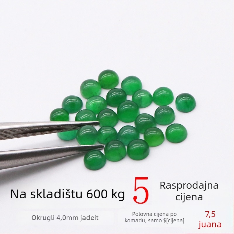 Prirodni nefritni prsten, okrugli kamen, VS čistoća, nefrit kamen, novi kineski stil