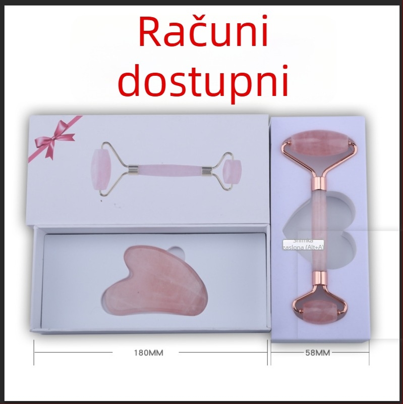 Gua sha pločica u obliku srca od kristalnog praha za masažu lica
