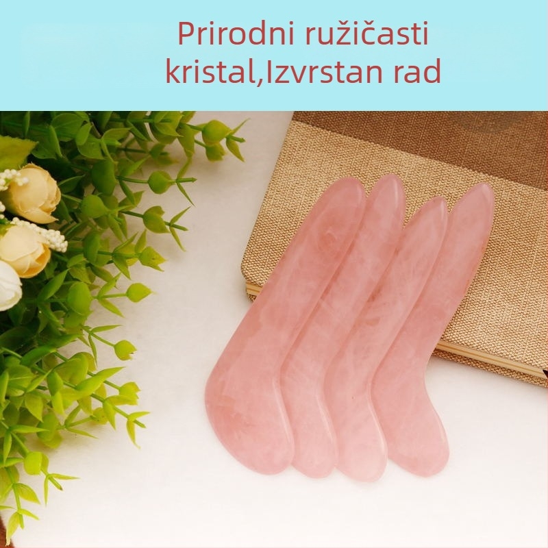 Gua sha pločica u obliku srca od kristalnog praha za masažu lica