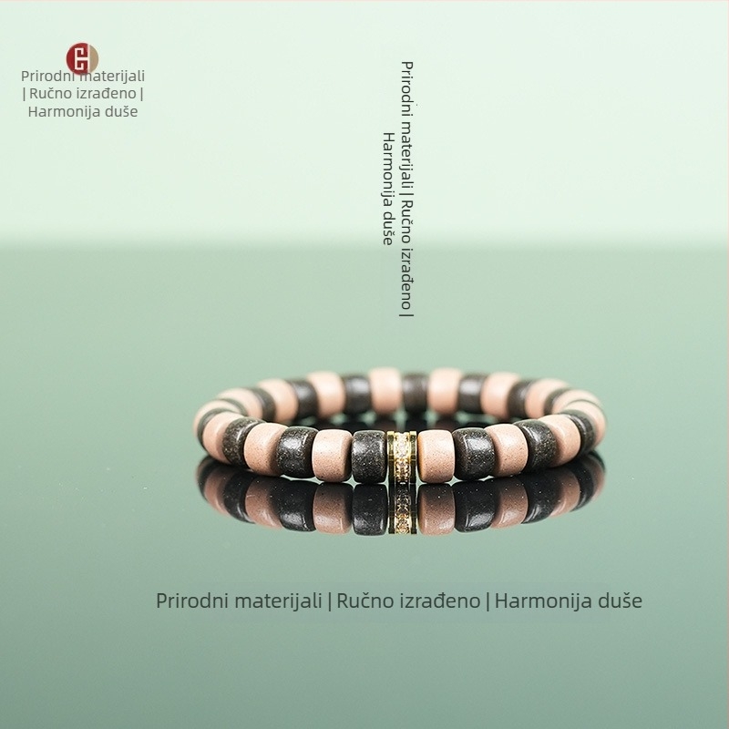 Tan shenxiang klasična narukvica s aromatičnim biljnim perlama - drevno ručno izrađena perla kineske biljne medicine, polu-ručna izrada, aromatski materijal