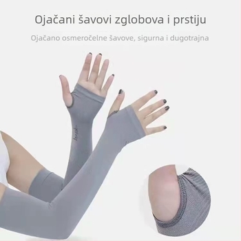 Langsha UV zaštitne rukave od Ice Silk – ljetne za vožnju, najlon 71–80%, stil Osobnost, proljeće 2024