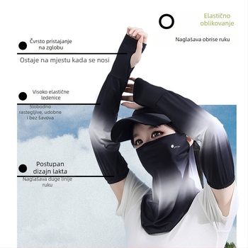 Nylon Ice Silk rukavi za podlaktice, unisex, UV zaštita za vožnju i biciklizam, sadržaj 71–80% najlona, stil Fresh and Sweet, proljeće 2025, brend Huanjie