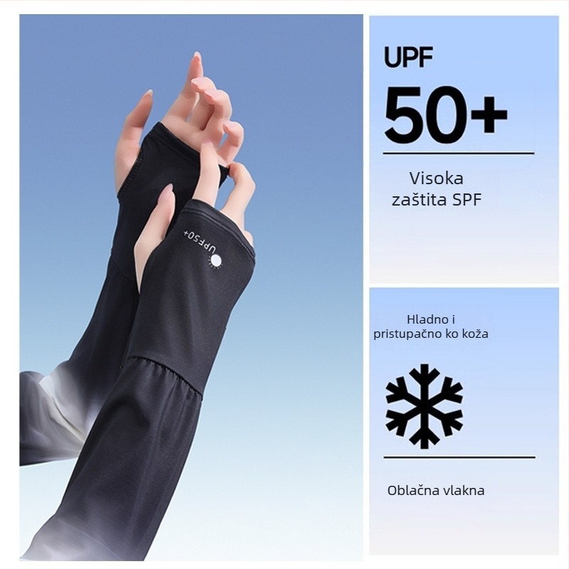 Nylon Ice Silk rukavi za podlaktice, unisex, UV zaštita za vožnju i biciklizam, sadržaj 71–80% najlona, stil Fresh and Sweet, proljeće 2025, brend Huanjie