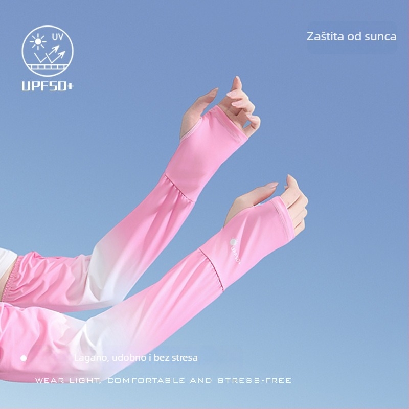 Nylon Ice Silk rukavi za podlaktice, unisex, UV zaštita za vožnju i biciklizam, sadržaj 71–80% najlona, stil Fresh and Sweet, proljeće 2025, brend Huanjie