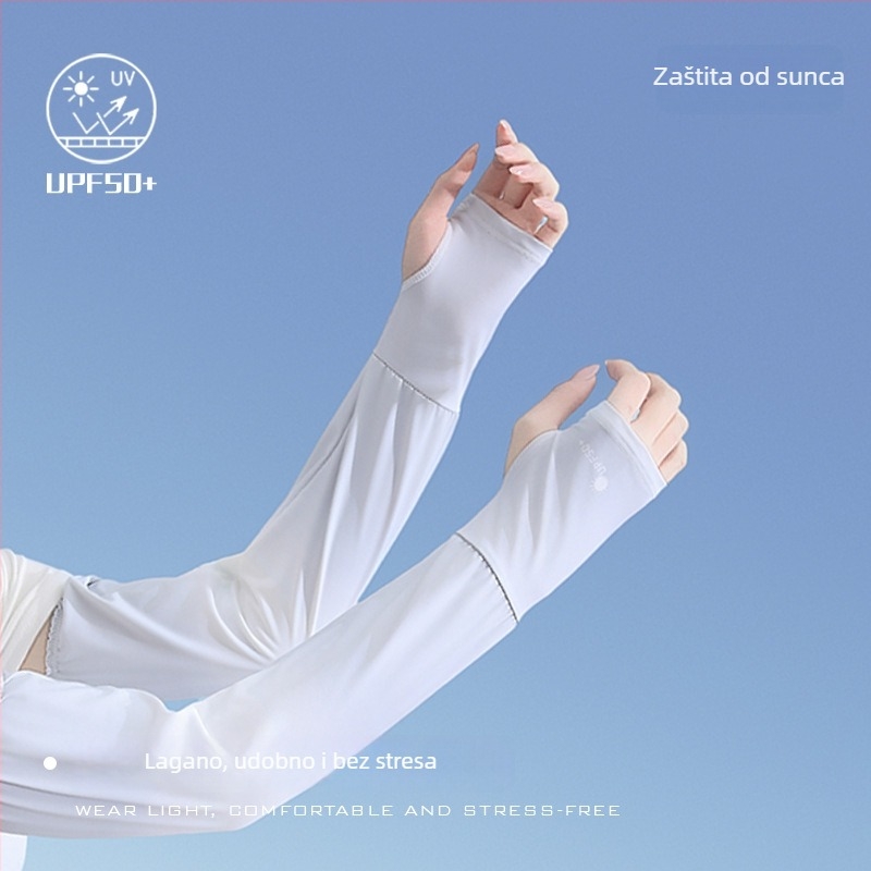 Nylon Ice Silk rukavi za podlaktice, unisex, UV zaštita za vožnju i biciklizam, sadržaj 71–80% najlona, stil Fresh and Sweet, proljeće 2025, brend Huanjie