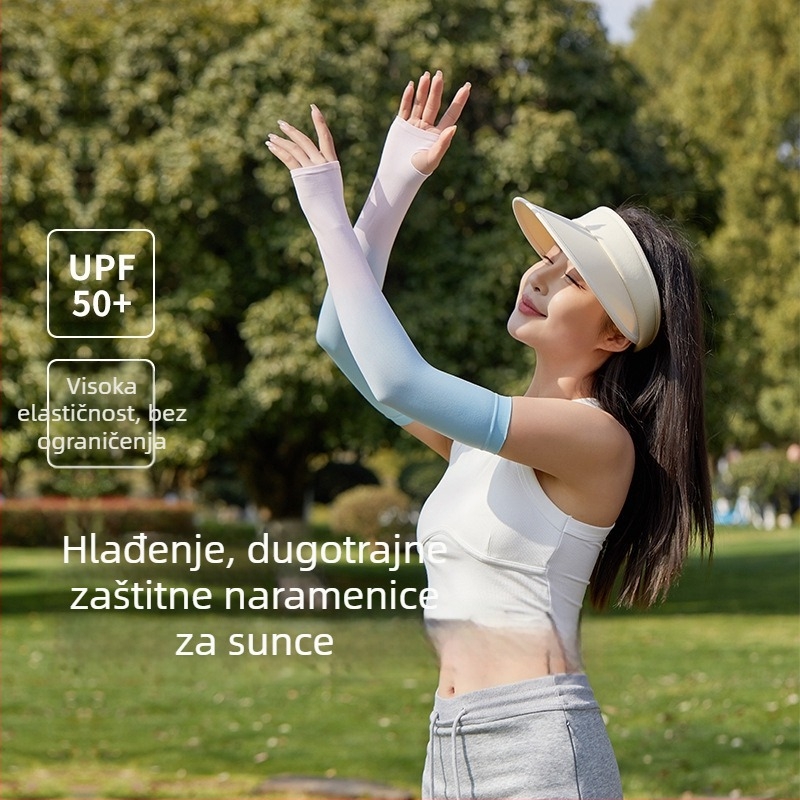 Ženske UPF50+ Ice Silk zaštitne rukave – hlađenje za vožnju automobilom i biciklizam