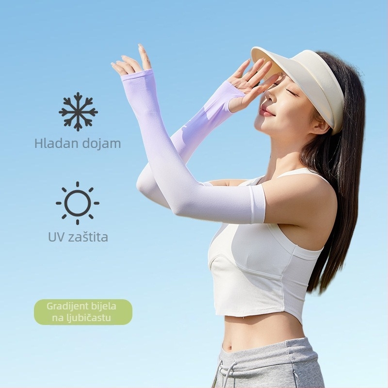 Ženske UPF50+ Ice Silk zaštitne rukave – hlađenje za vožnju automobilom i biciklizam