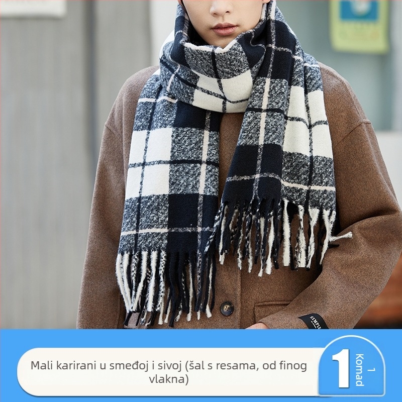 Muški zimski šal, topao i debeli, za vanjsku odjeću, 2025 novi model