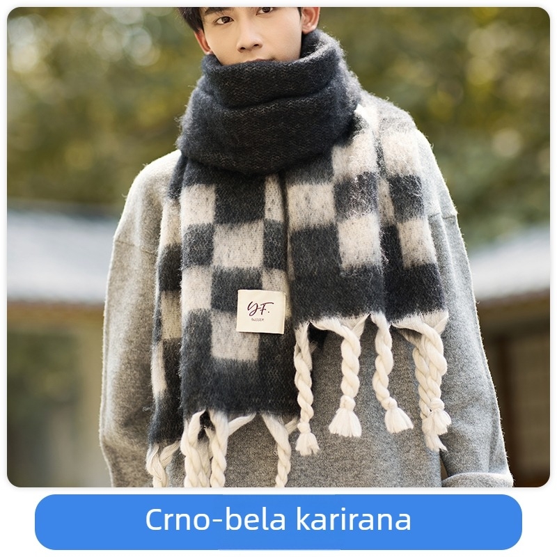 Muški zimski šal, topao i debeli, za vanjsku odjeću, 2025 novi model