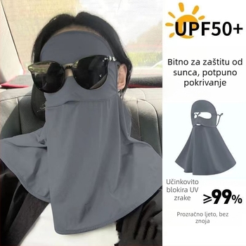 Maska za cijelo lice - prozračna, UV zaštita, otporna na vjetar, zaštita od prašine (Ice Silk poliester tkanina)