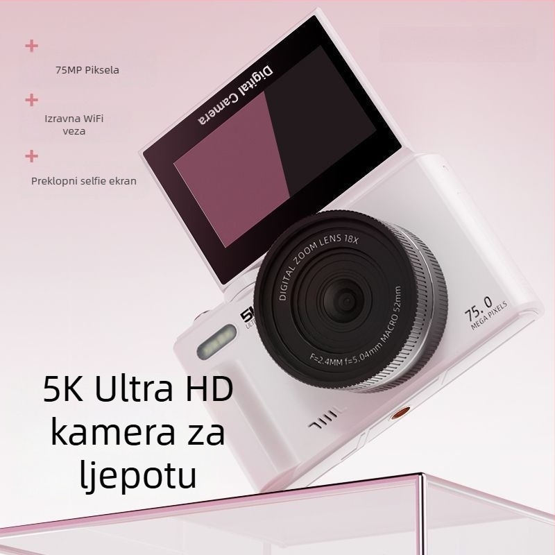 Bez ogledala digitalna kamera, 75 MP, 18x optični zum, microSD pohrana