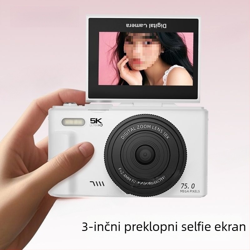 Bez ogledala digitalna kamera, 75 MP, 18x optični zum, microSD pohrana