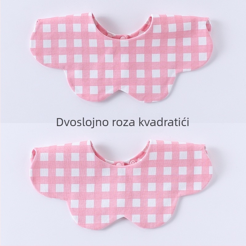 Bejbi dvostrani korejskog stila bib, 100% pamuk, anti-slina, unisex, za novorođenčad, jesen-zima