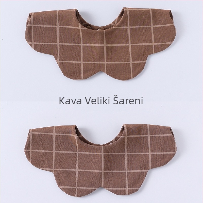 Bejbi dvostrani korejskog stila bib, 100% pamuk, anti-slina, unisex, za novorođenčad, jesen-zima