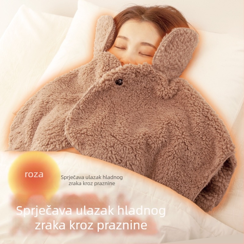 Ženski termični šal-kaput od poliestera, zimi, zaštita vrata i ramena i struka