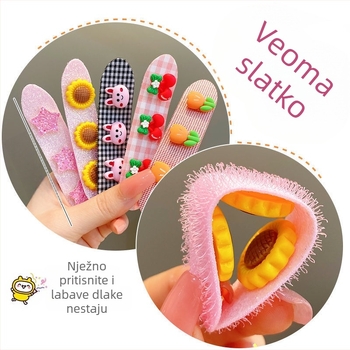 Dječji dodatak za glavu – crtani stil, kruna s praškastim kristalima, tkanina, ljeto 2022