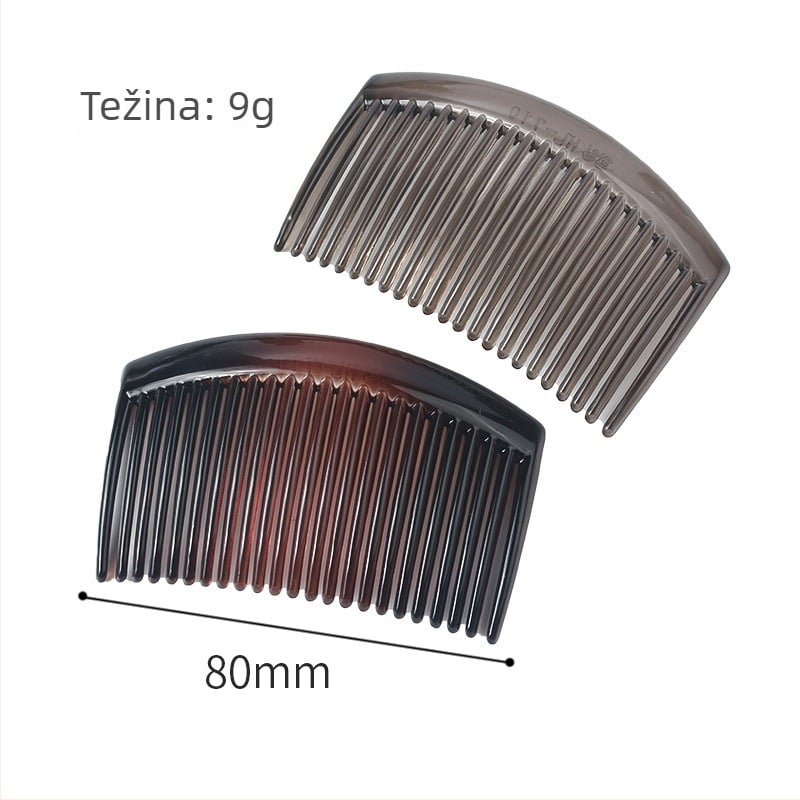 Češalj za kosu s 23 zuba, U-oblik, etnički stil, protuklizni grip, plastični/smolni materijal