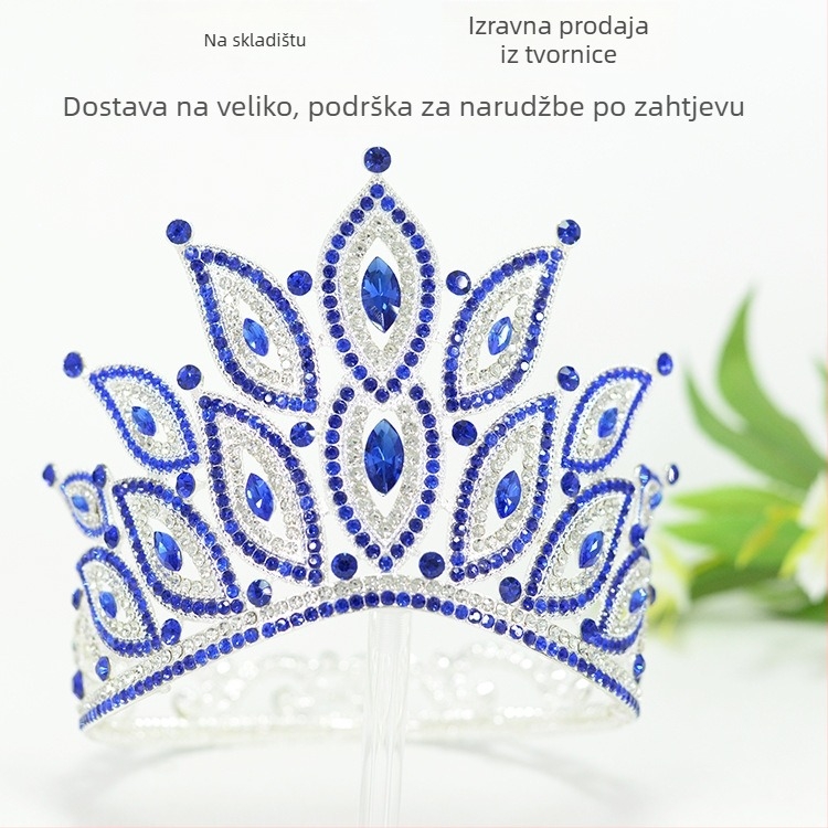 Dodatak za glavu – kruna od legure, etnički stil, ženski, bijeli rhinestones, elektroplatiranje