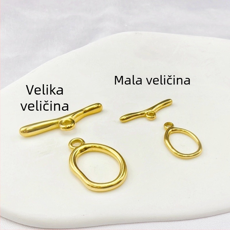 DIY kopča za nakit od nehrđajućeg čelika, nepravilnog oblika, elektroplatina, sjajan završetak, za narukvice i ogrlice