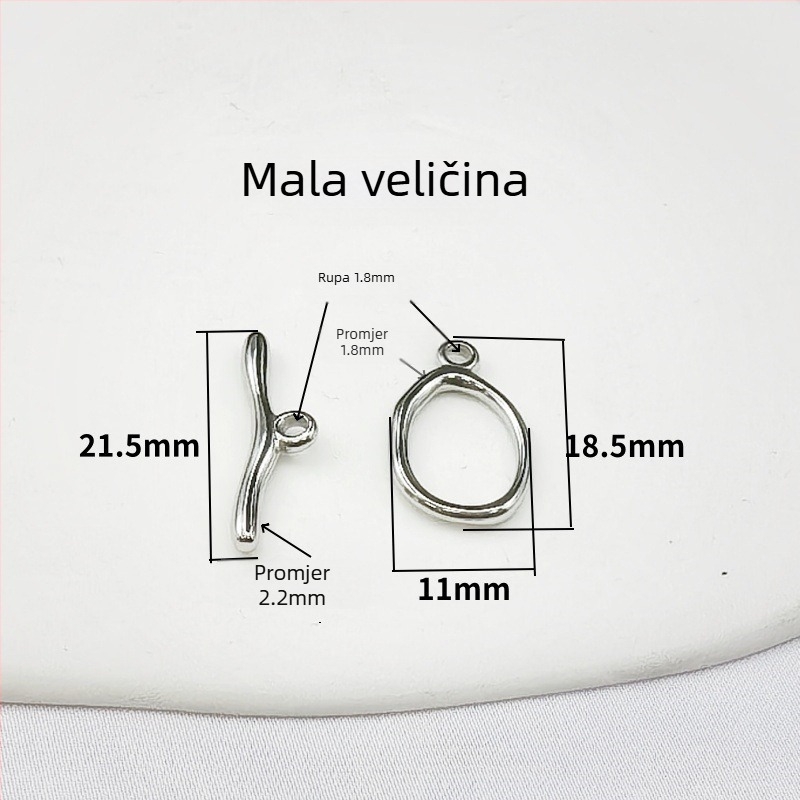 DIY kopča za nakit od nehrđajućeg čelika, nepravilnog oblika, elektroplatina, sjajan završetak, za narukvice i ogrlice