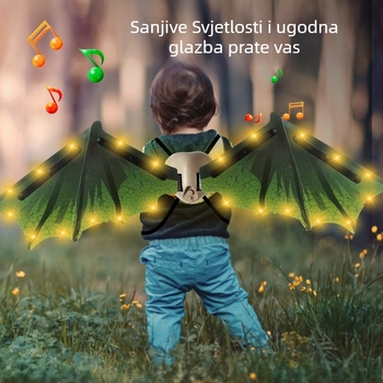 LED krila za djecu — svijetla vilinska krila, od plastike, za dob 7–14 godina